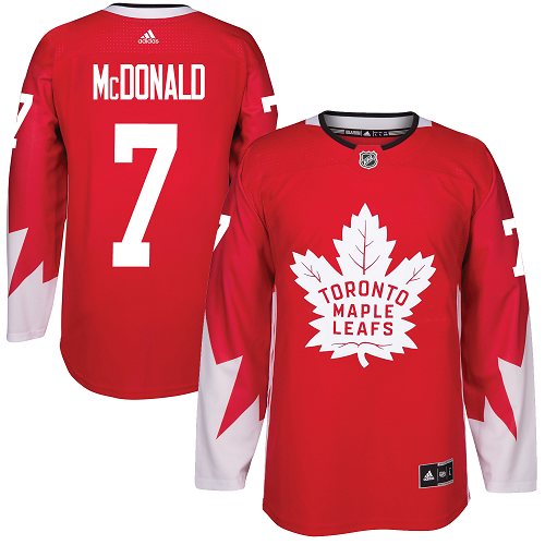 Maple Toronto Maple Leafs #7 Lanny McDonald Red Team Canada Authentic Stitched Jersey Men's cheap jerseys for sale - CheapJerseys.Shop