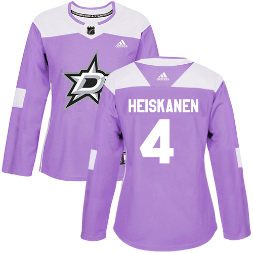 Dallas Stars #4 Miro Heiskanen Purple Authentic Fights Cancer Women's Stitched Jersey Womens cheap jerseys for sale - CheapJerseys.Shop