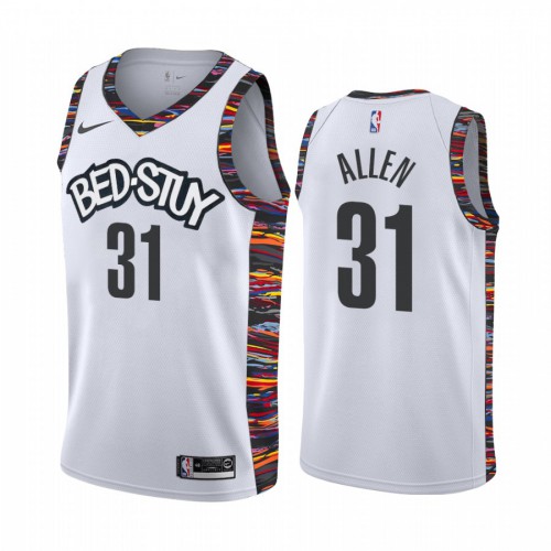 Brooklyn Nets #31 Jarrett Allen Mens 2019-20 White BED-STUY City Edition Stitched Jersey Mens cheap jerseys for sale - CheapJerseys.Shop