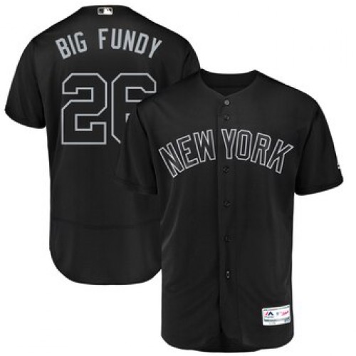 New York New York Yankees #26 DJ LeMahieu Big Fundy Majestic 2019 Players' Weekend Flex Base Authentic Player Jersey Black Men's cheap jerseys for sale - CheapJerseys.Shop
