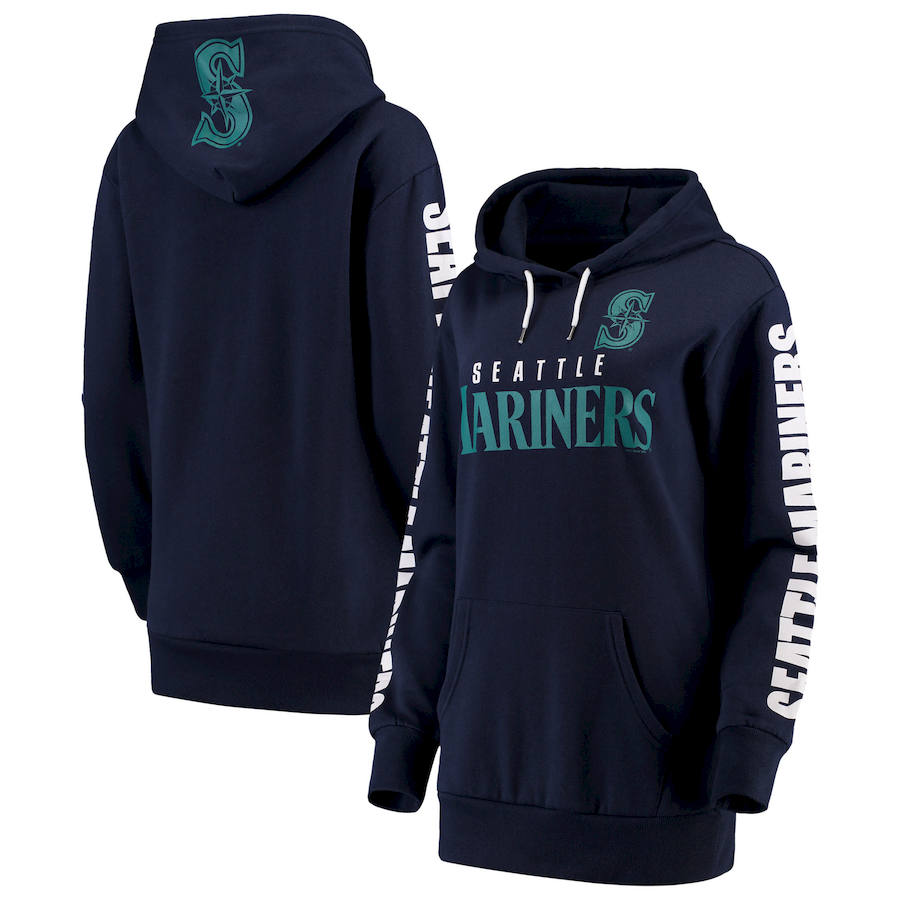 Seattle Mariners G-III 4Her By Carl Banks Women's Extra Innings Pullover Hoodie Navy cheap jerseys for sale - CheapJerseys.Shop