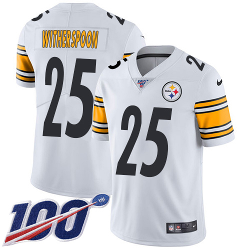 Steelers #25 Ahkello Witherspoon White Youth Stitched 100th Season Vapor Limited Jersey cheap jerseys for sale - CheapJerseys.Shop
