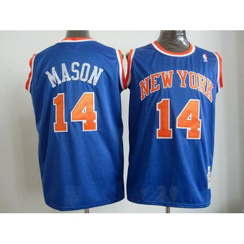Mitchell And Ness New York Knicks #14 Anthony Mason Blue Throwback Stitched Jersey Mens cheap jerseys for sale - CheapJerseys.Shop