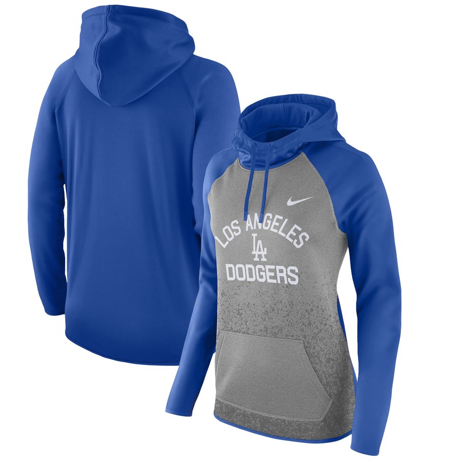 Los Angeles Dodgers Women's All-Time Therma Performance Pullover Hoodie Dark Gray cheap jerseys for sale - CheapJerseys.Shop