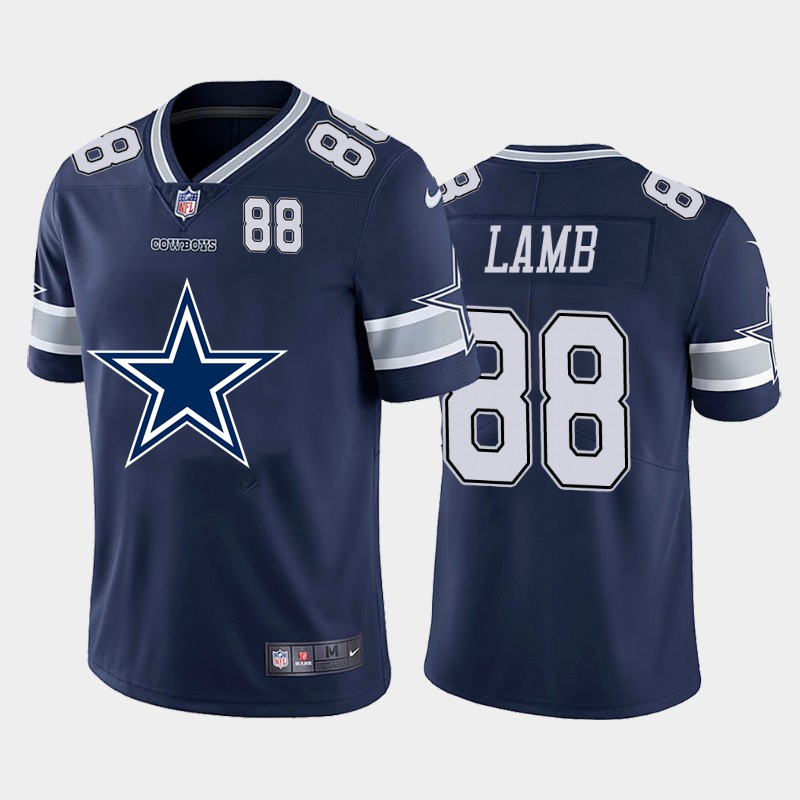 Dallas Cowboys #88 CeeDee Lamb Navy Blue Men's Big Team Logo Player Vapor Limited Jersey cheap jerseys for sale - CheapJerseys.Shop