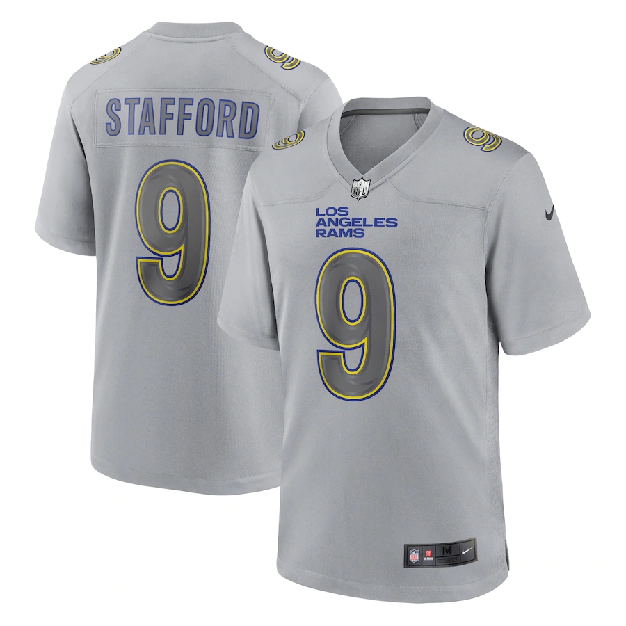 Los Angeles Rams #9 Matthew Stafford Men's Gray Atmosphere Fashion Game Jersey cheap jerseys for sale - CheapJerseys.Shop