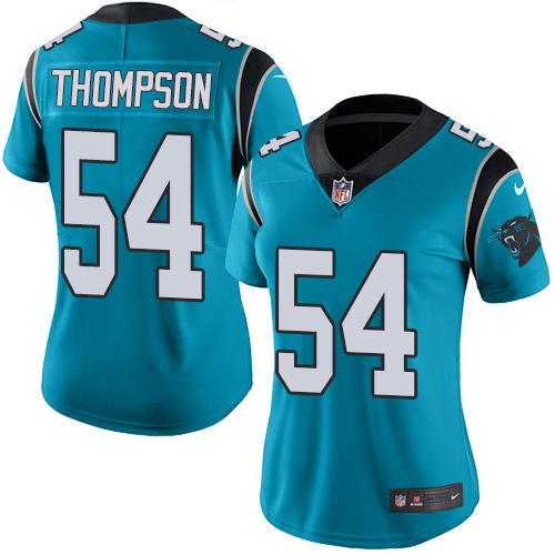 Carolina Panthers #54 Shaq Thompson Blue Alternate Women's Stitched Vapor Untouchable Limited Jersey Womens cheap jerseys for sale - CheapJerseys.Shop