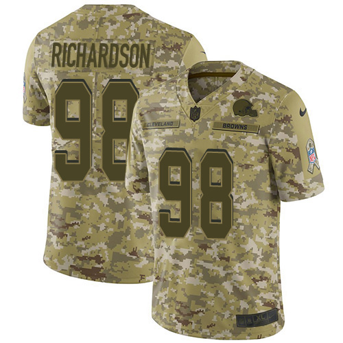 Cleveland Browns #98 Sheldon Richardson Camo Men's Stitched Limited 2018 Salute To Service Jersey Men's cheap jerseys for sale - CheapJerseys.Shop