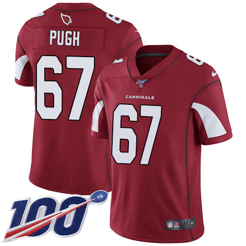 Arizona Cardinals #67 Justin Pugh Red Team Color Men's Stitched 100th Season Vapor Limited Jersey Men's cheap jerseys for sale - CheapJerseys.Shop