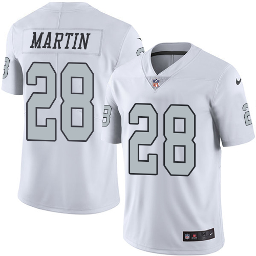 Las Vegas Raiders #28 Doug Martin White Men's Stitched Limited Rush Jersey Men's cheap jerseys for sale - CheapJerseys.Shop