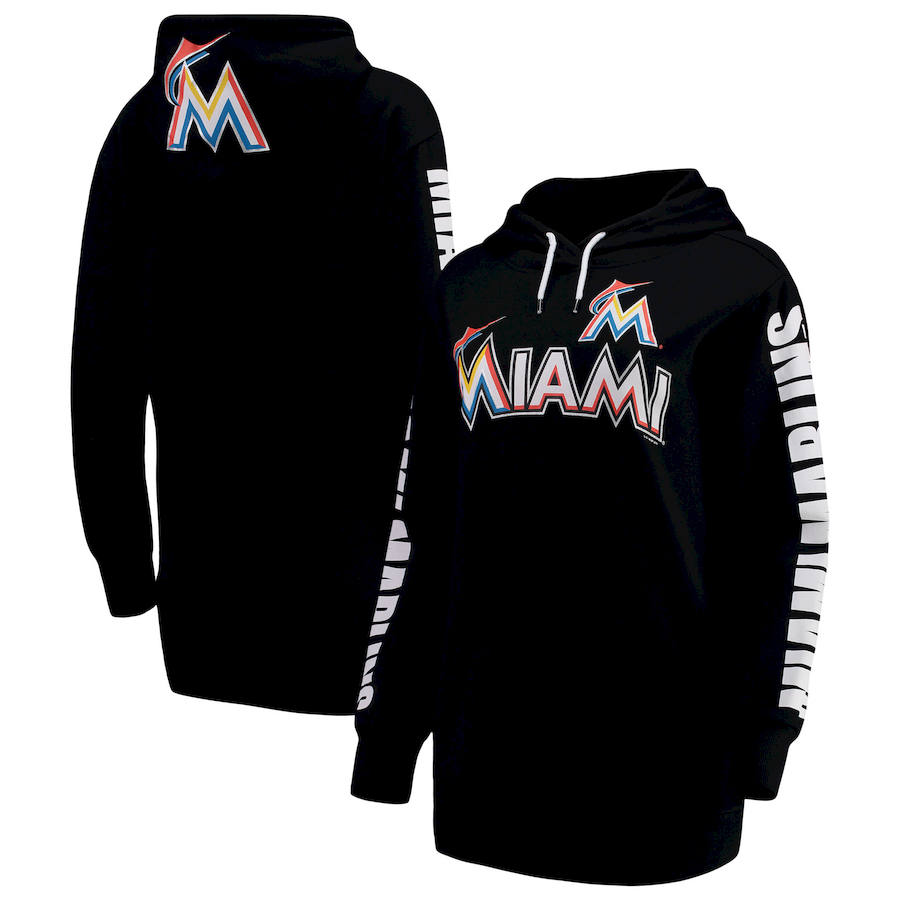 Miami Marlins G-III 4Her By Carl Banks Women's Extra Innings Pullover Hoodie Black cheap jerseys for sale - CheapJerseys.Shop
