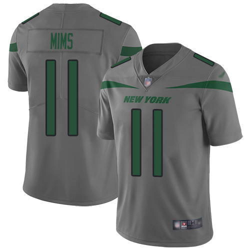 New York Jets #11 Denzel Mim Gray Men's Stitched Limited Inverted Legend Jersey Men's cheap jerseys for sale - CheapJerseys.Shop