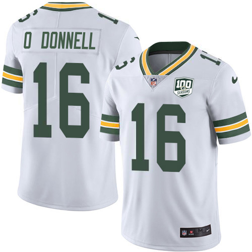 Packers #16 Pat O'Donnell White Youth 100th Season Stitched Vapor Untouchable Limited Jersey cheap jerseys for sale - CheapJerseys.Shop