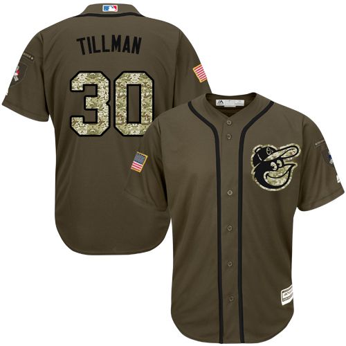 Baltimore Orioles #30 Chris Tillman Green Salute to Service Stitched Youth Jersey Youth cheap jerseys for sale - CheapJerseys.Shop