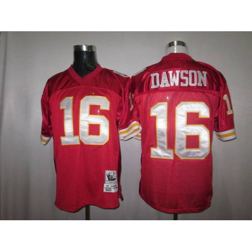 Mitchell And Ness Kansas City Chiefs #16 Len Dawson Red Stitched Throwback Jersey Men's cheap jerseys for sale - CheapJerseys.Shop