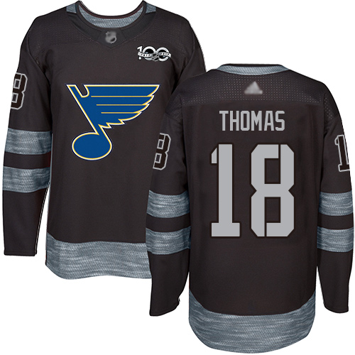 St. Louis Blues #18 Robert Thomas Black 1917-2017 100th Anniversary Stitched Jersey Men's cheap jerseys for sale - CheapJerseys.Shop