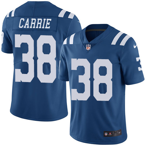 Indianapolis Colts #38 T.J. Carrie Royal Blue Men's Stitched Limited Rush Jersey Men's cheap jerseys for sale - CheapJerseys.Shop