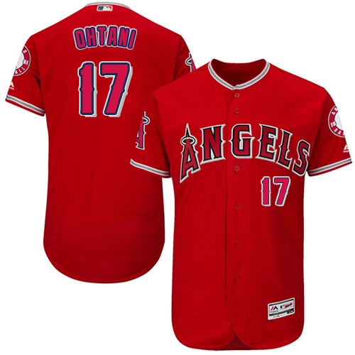 Los Angeles Angels of Anaheim #17 Shohei Ohtani Red Flexbase Authentic Collection Stitched Jersey Men's cheap jerseys for sale - CheapJerseys.Shop