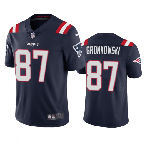 New England New England Patriots #87 Rob Gronkowski Men's Navy 2020 Vapor Limited Jersey Men's cheap jerseys for sale - CheapJerseys.Shop