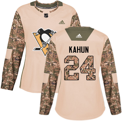Pittsburgh Penguins #24 Dominik Kahun Camo Authentic 2017 Veterans Day Women's Stitched Jersey Womens cheap jerseys for sale - CheapJerseys.Shop