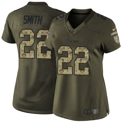 Vikings #22 Harrison Smith Green Women's Stitched Limited 2015 Salute To Service Jersey cheap jerseys for sale - CheapJerseys.Shop