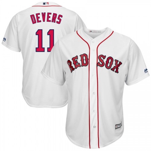 Boston Boston Red Sox #11 Rafael Devers Majestic Home Official Cool Base Player Jersey White Men's cheap jerseys for sale - CheapJerseys.Shop