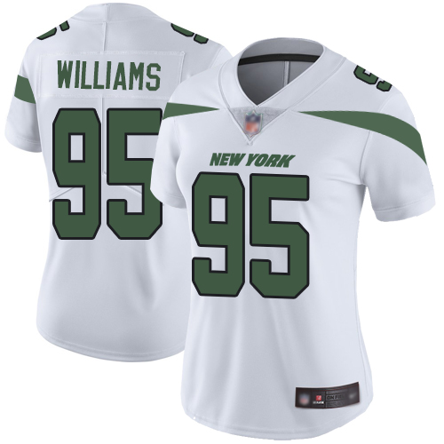 New York Jets #95 Quinnen Williams White Women's Stitched Vapor Untouchable Limited Jersey Womens cheap jerseys for sale - CheapJerseys.Shop