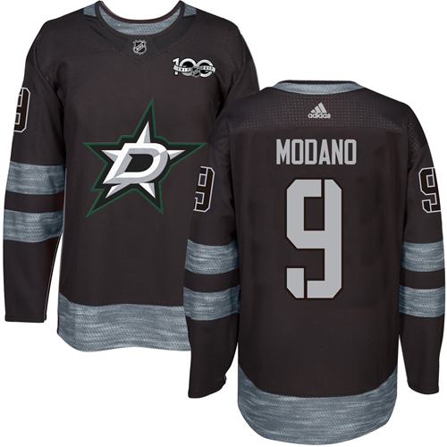 Dallas Stars #9 Mike Modano Black 1917-2017 100th Anniversary Stitched Jersey Men's cheap jerseys for sale - CheapJerseys.Shop