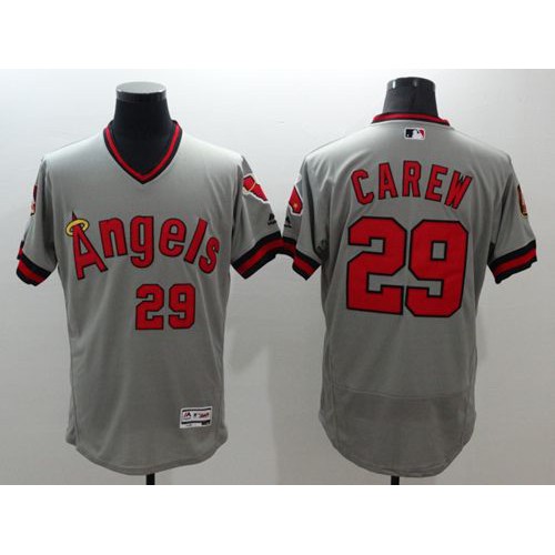 Los Angeles Angels of Anaheim #29 Rod Carew Grey Flexbase Authentic Collection Cooperstown Stitched Jersey Men's cheap jerseys for sale - CheapJerseys.Shop
