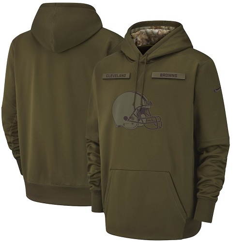 Men's Cleveland Browns Olive Salute To Service Sideline Therma Performance Pullover Hoodie cheap jerseys for sale - CheapJerseys.Shop