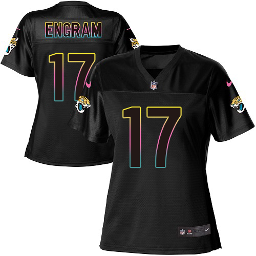 Jaguars #17 Evan Engram Black Women's Fashion Game Jersey cheap jerseys for sale - CheapJerseys.Shop