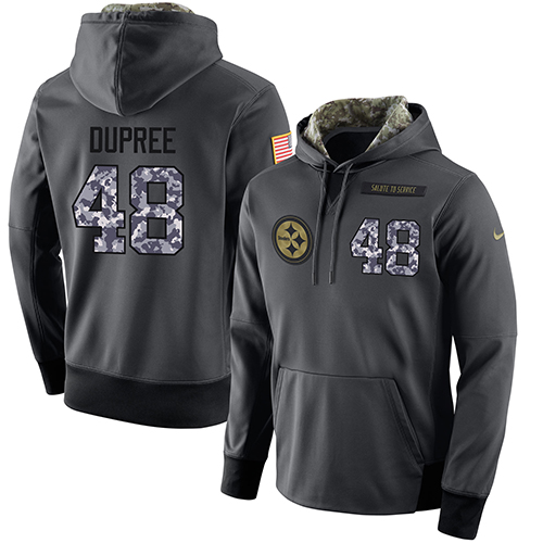 Men's Pittsburgh Steelers #48 Bud Dupree Stitched Black Anthracite Salute To Service Player Performance Hoodie cheap jerseys for sale - CheapJerseys.Shop