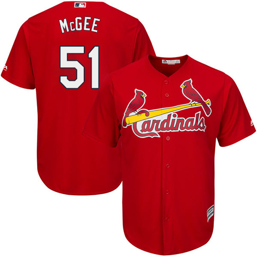 St.Louis Cardinals #51 Willie McGee Red Cool Base Stitched Youth Jersey Youth cheap jerseys for sale - CheapJerseys.Shop