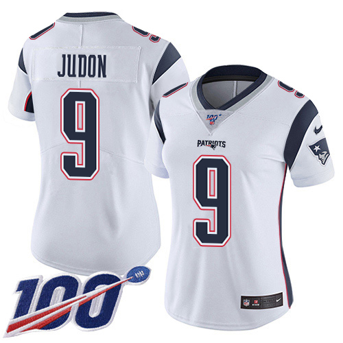 Patriots #9 Matt Judon White Women's Stitched 100th Season Vapor Limited Jersey cheap jerseys for sale - CheapJerseys.Shop