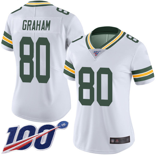 Green Bay Packers #80 Jimmy Graham White Women's Stitched 100th Season Vapor Limited Jersey Womens cheap jerseys for sale - CheapJerseys.Shop