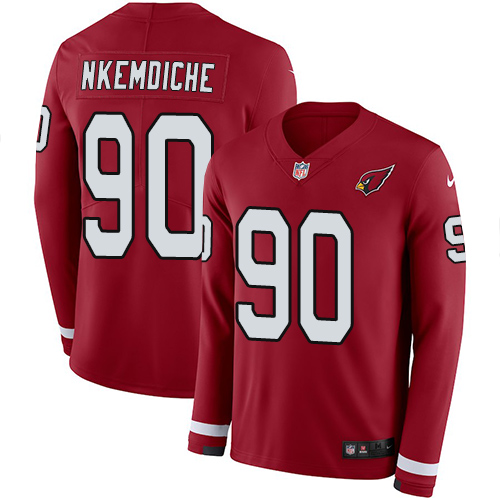 Arizona Cardinals #90 Robert Nkemdiche Red Team Color Men's Stitched Limited Therma Long Sleeve Jersey Men's cheap jerseys for sale - CheapJerseys.Shop