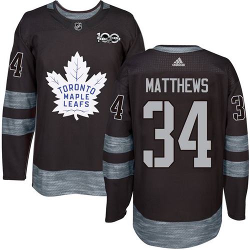 Maple Toronto Maple Leafs #34 Auston Matthews Black 1917-2017 100th Anniversary Stitched Jersey Men's cheap jerseys for sale - CheapJerseys.Shop