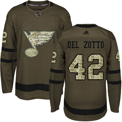 St. Louis Blues #42 Michael Del Zotto Green Salute To Service Stitched Jersey Men's cheap jerseys for sale - CheapJerseys.Shop
