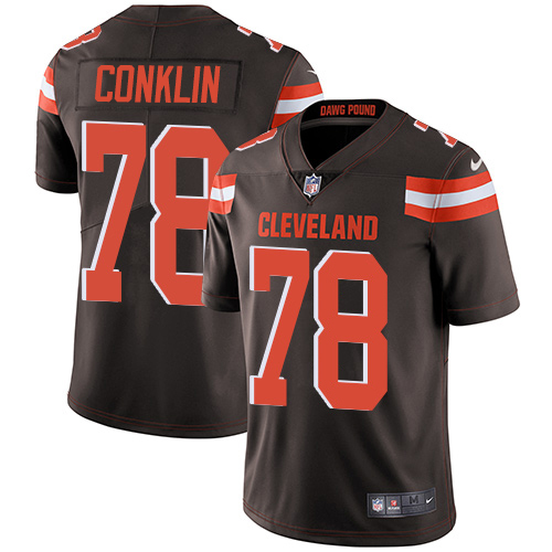Cleveland Browns #78 Jack Conklin Brown Team Color Men's Stitched Vapor Untouchable Limited Jersey Men's cheap jerseys for sale - CheapJerseys.Shop