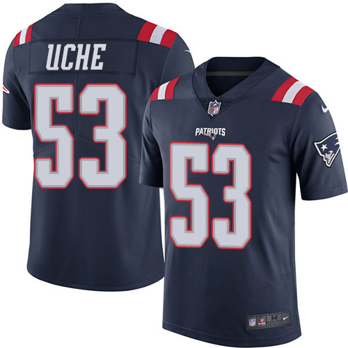 New England Patriots #53 Josh Uche Navy Blue Youth Stitched Limited Rush Jersey Youth cheap jerseys for sale - CheapJerseys.Shop