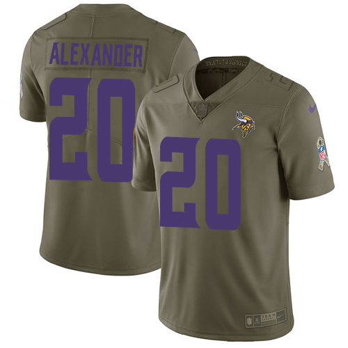 Minnesota Vikings #20 Mackensie Alexander Olive Men's Stitched Limited 2017 Salute to Service Jersey Men's cheap jerseys for sale - CheapJerseys.Shop