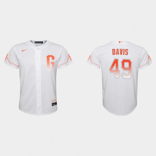 San Francisco San Francisco Giants #49 Jaylin Davis Youth 2021 City Connect White Jersey Youth cheap jerseys for sale - CheapJerseys.Shop