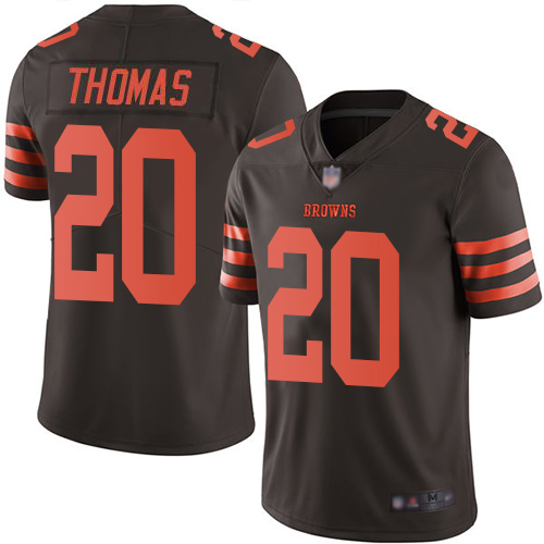 Cleveland Browns #20 Tavierre Thomas Brown Men's Stitched Limited Rush Jersey Men's cheap jerseys for sale - CheapJerseys.Shop