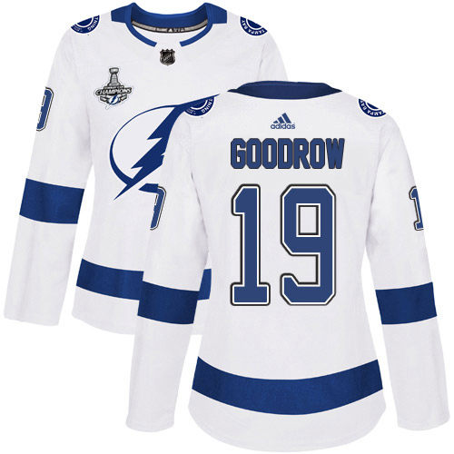 Tampa Bay Lightning #19 Barclay Goodrow White Road Authentic Women's 2020 Stanley Cup Champions Stitched Jersey Womens cheap jerseys for sale - CheapJerseys.Shop