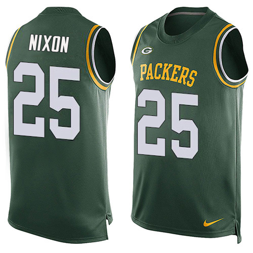 Packers #25 Keisean Nixon Green Team Color Men's Stitched Limited Tank Top Jersey cheap jerseys for sale - CheapJerseys.Shop