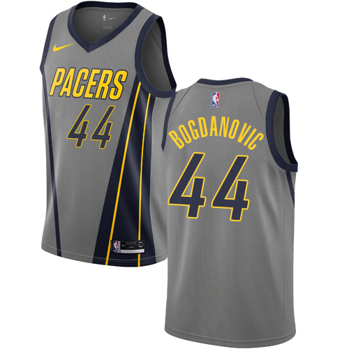 Indiana Pacers #44 Bojan Bogdanovic Gray Swingman City Edition 2018/19 Jersey Mens cheap jerseys for sale - CheapJerseys.Shop