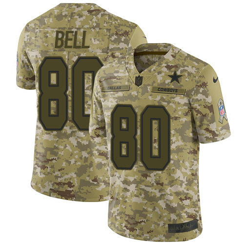 Dallas Cowboys #80 Blake Bell Camo Men's Stitched Limited 2018 Salute To Service Jersey Men's cheap jerseys for sale - CheapJerseys.Shop