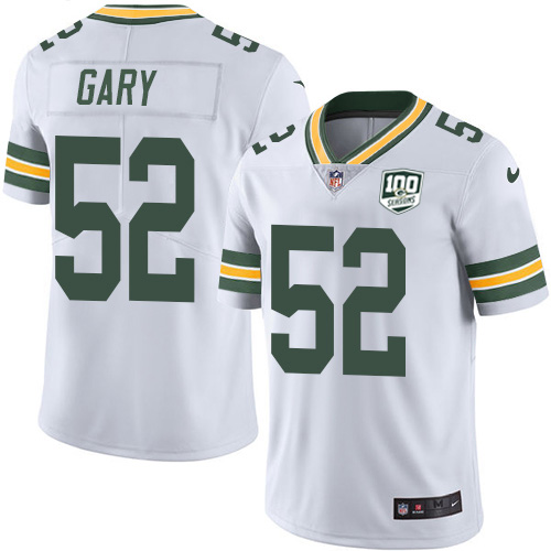 Green Bay Packers #52 Rashan Gary White Men's 100th Season Stitched Vapor Untouchable Limited Jersey Men's cheap jerseys for sale - CheapJerseys.Shop