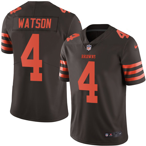 Browns #4 Deshaun Watson Brown Men's Stitched Limited Rush Jersey cheap jerseys for sale - CheapJerseys.Shop