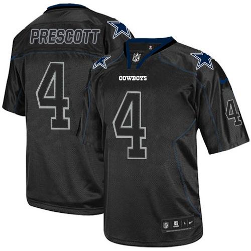 Cowboys #4 Dak Prescott Lights Out Black Men's Stitched Elite Jersey cheap jerseys for sale - CheapJerseys.Shop